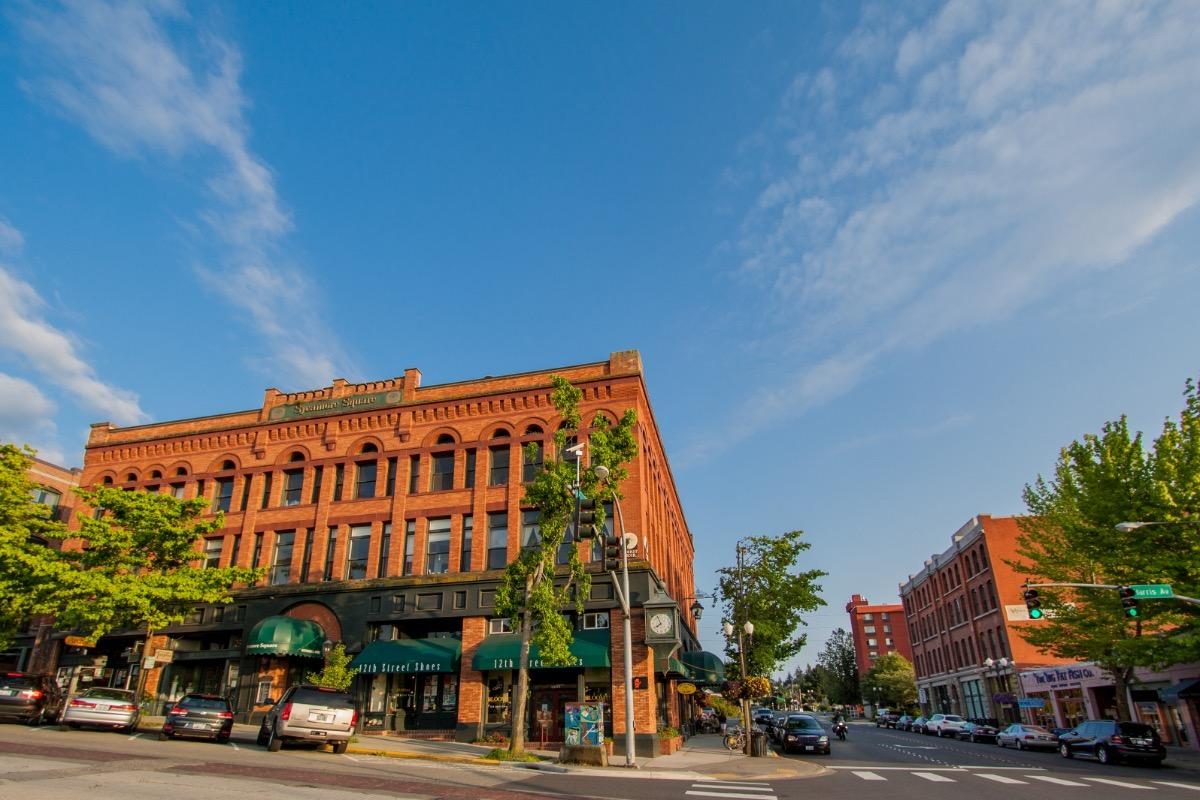 Historic brick buildings in Fairhaven, Bellingham